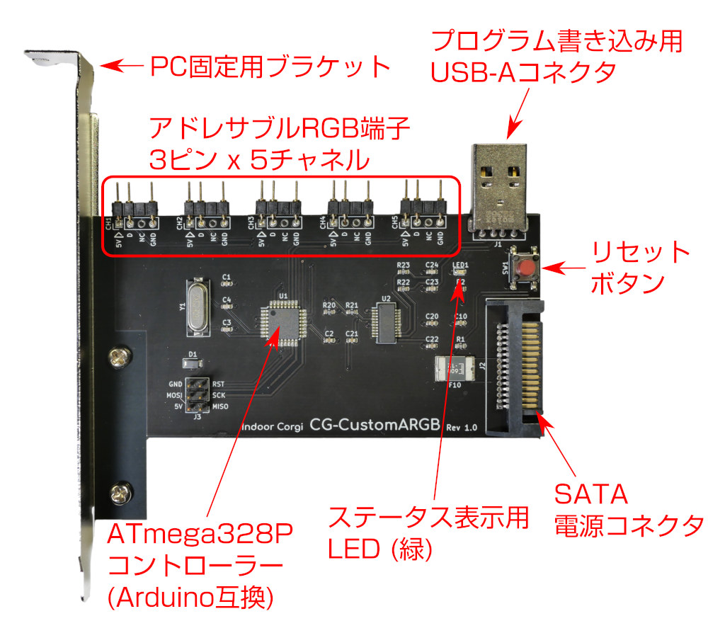 Cg Customargb Arduino Ideでプログラミング可能なアドレサブルrgb Ledコントローラー Indoor Corgi